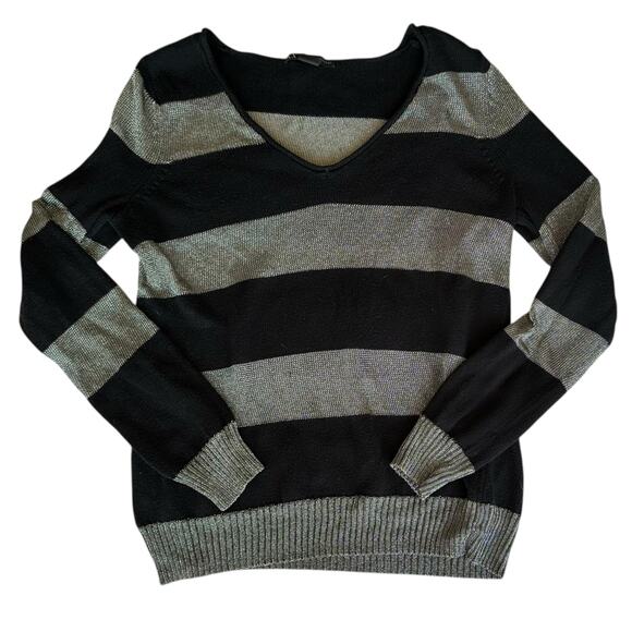 AX Armani Exchange Size Small Metallic Mesh Sweater Y3K - Picture 1 of 6